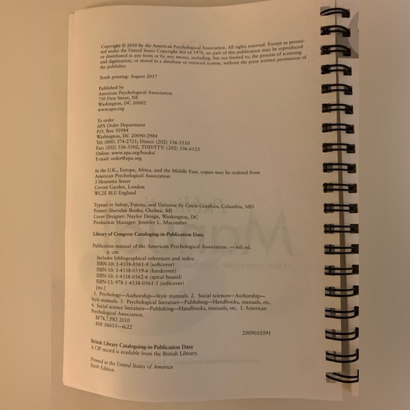 Publication Manual of the American Psychological Association, Sixth Ed. - Picture 9 of 10